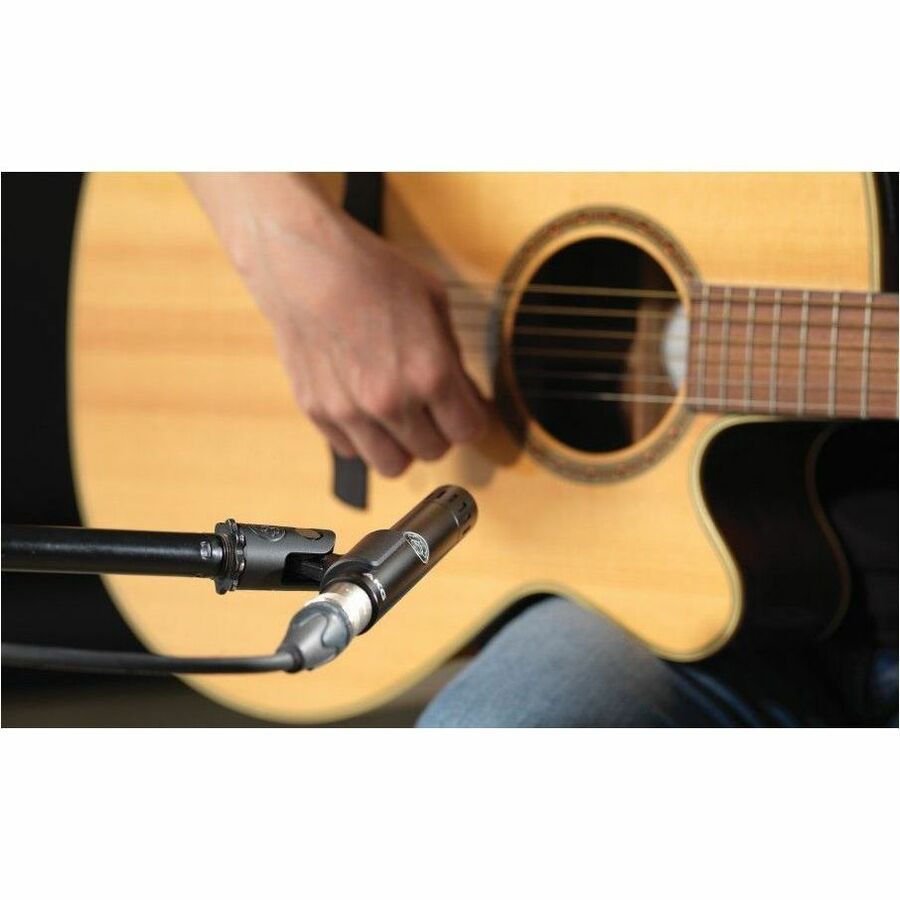 AKG C151 Plug-in Electret Condenser Microphone for Studio, Live Instrument, Broadcasting, Vocals, Piano, String Instrument, Horn, Woodwind Instrument, Drum, Percussion, Guitar Amplifier, ... - Black