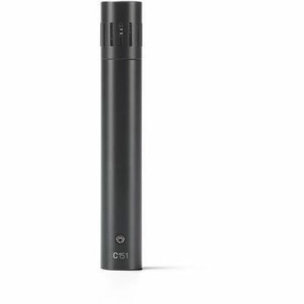 AKG C151 Plug-in Electret Condenser Microphone for Studio, Live Instrument, Broadcasting, Vocals, Piano, String Instrument, Horn, Woodwind Instrument, Drum, Percussion, Guitar Amplifier, ... - Black