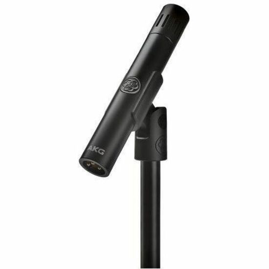 AKG C151 Plug-in Electret Condenser Microphone for Studio, Live Instrument, Broadcasting, Vocals, Piano, String Instrument, Horn, Woodwind Instrument, Drum, Percussion, Guitar Amplifier, ... - Black