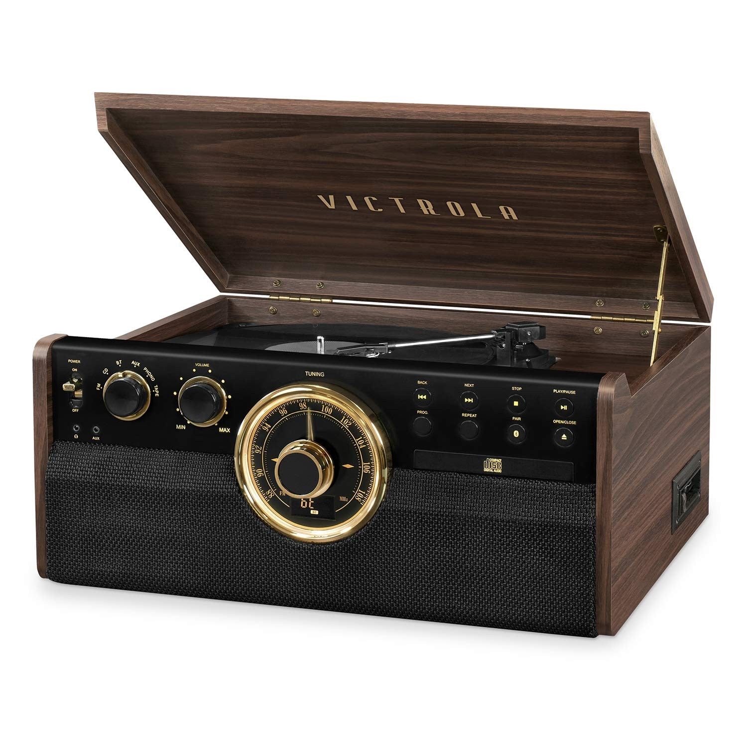 Victrola Empire Signature 6-in-1 Record Player Bluetooth FM CD Cassette