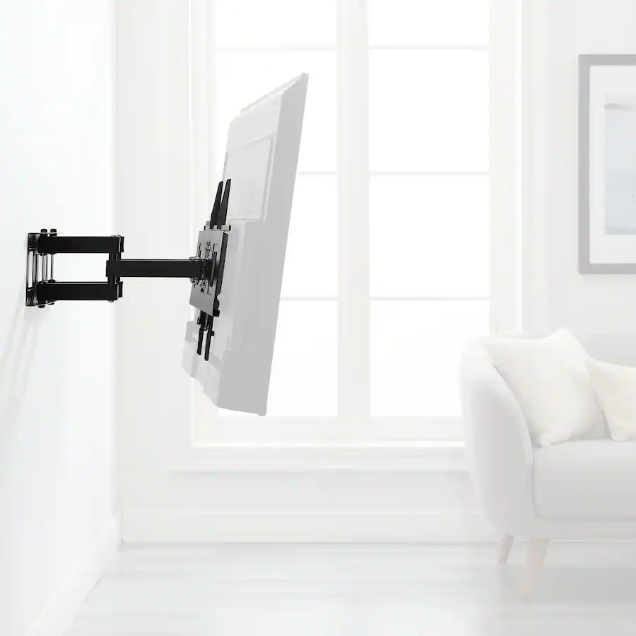 Best Buy essentials™ - Full Motion TV Wall Mount for 47–84" TVs - Black