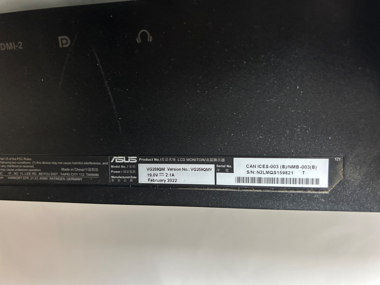 ASUS TUF Gaming VG259QR 24.5” 1080P Full HD Fast IPS 280Hz 1ms Monitor Black
