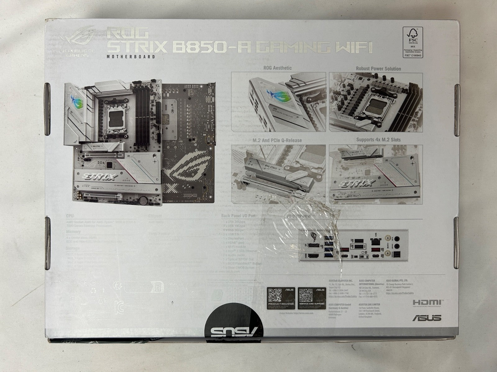ASUS ROG Strix B850-A Gaming WiFi AMD AM5 ATX Motherboard - Bent Pins