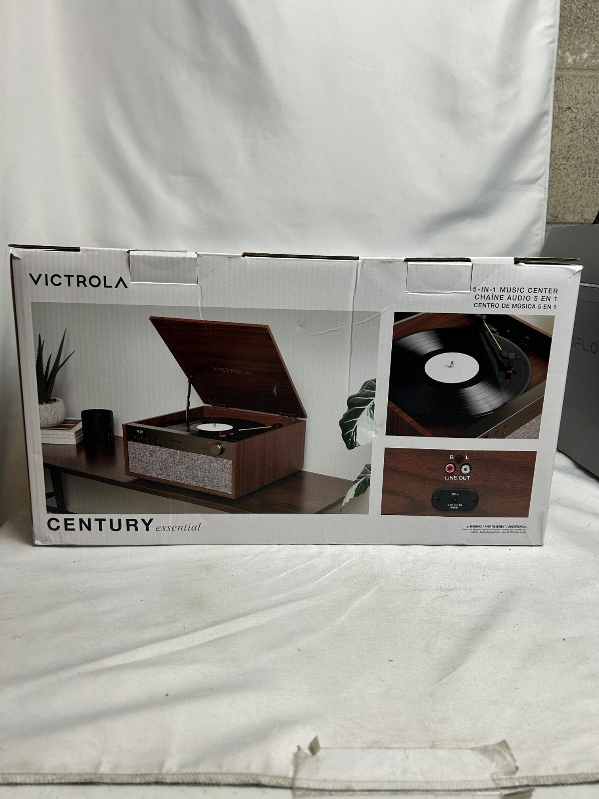 Victrola Century Essential 5-in-1 Vinyl Stream Bluetooth Music Center - Walnut