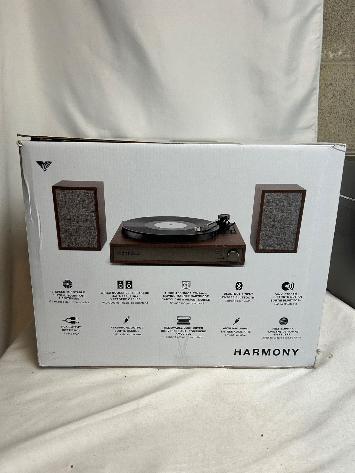 Victrola Harmony Turntable System, Bluetooth, Wired Bookshelf Speakers