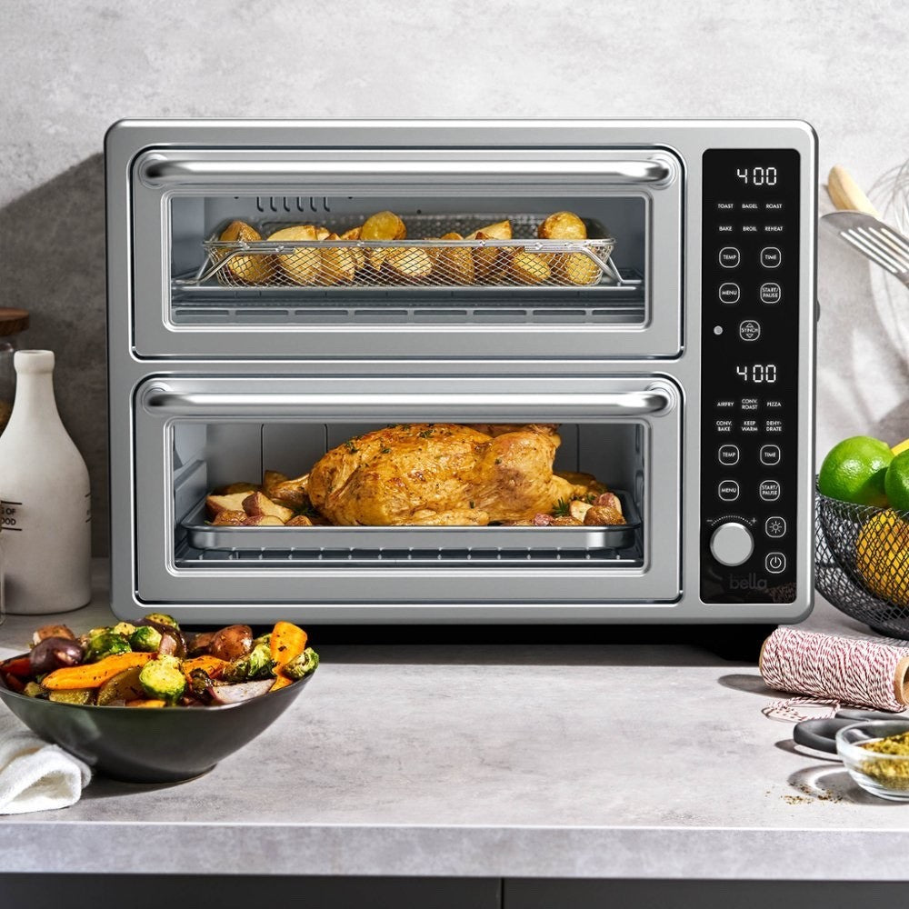 bella PRO - DoubleUp Oven with Probe Thermometer - Stainless Steel , 90209 , NEW