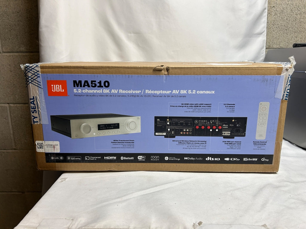JBL MA510 5.2 Channel 8K Ultra HD AV Receiver White HDMI Bluetooth