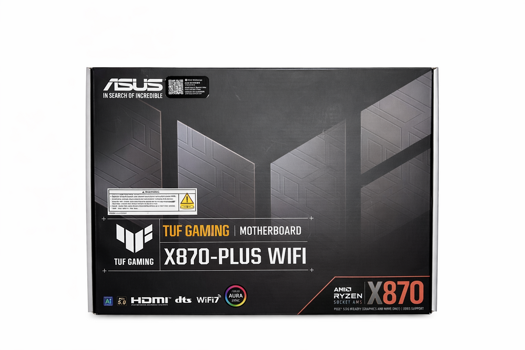 ASUS TUF Gaming X870-PLUS WiFi AM5 M2 Slots WiFi7 ATX Motherboard Only