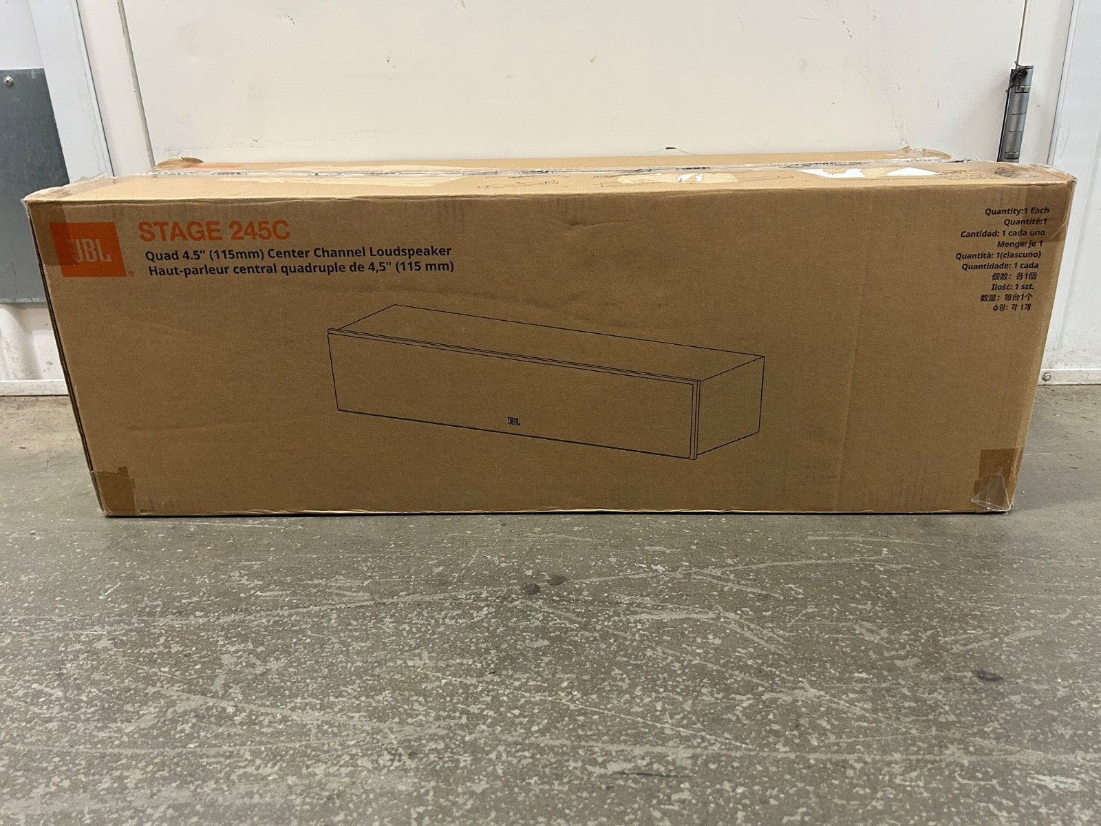 JBL 245C Quad 4.5" Center Channel Speaker Espresso Home Theater