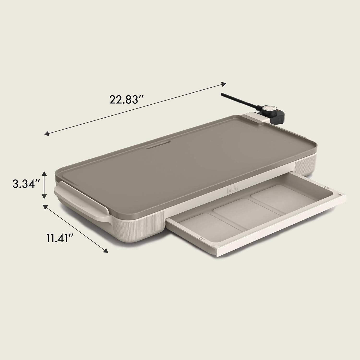 10" x 20" Electric Griddle with Warming Tray & Nonstick Ceramic Coating