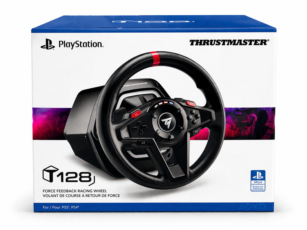 Thrustmaster - T128 Racing Wheel for PlayStation 4, 5 and PC - Black