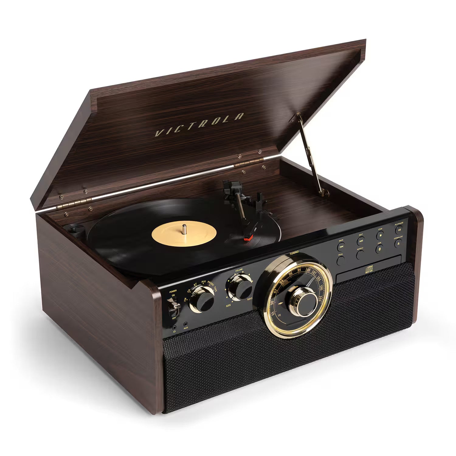 Victrola Empire Signature 6-in-1 Record Player Bluetooth FM CD Cassette