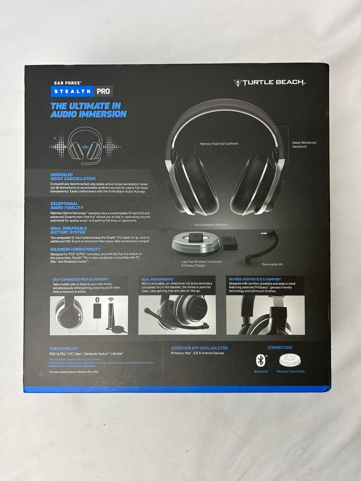 Turtle Beach Stealth Pro Wireless Gaming Headset for PlayStation/PC/Switch