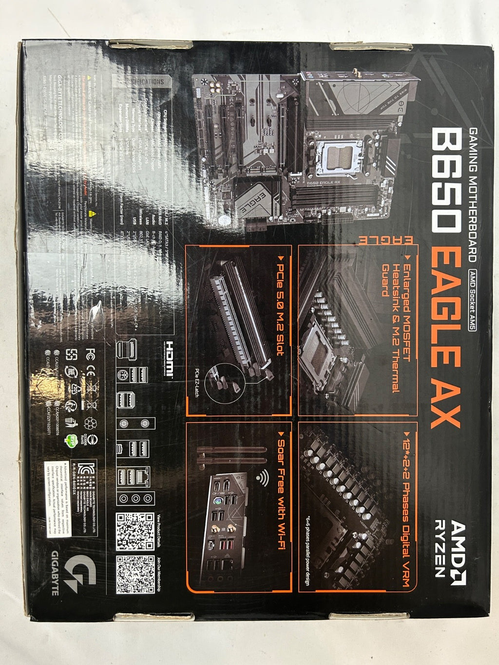 GIGABYTE - B650 EAGLE AX (Socket AM5) AMD B650 ATX DDR5  Motherboard =READ=