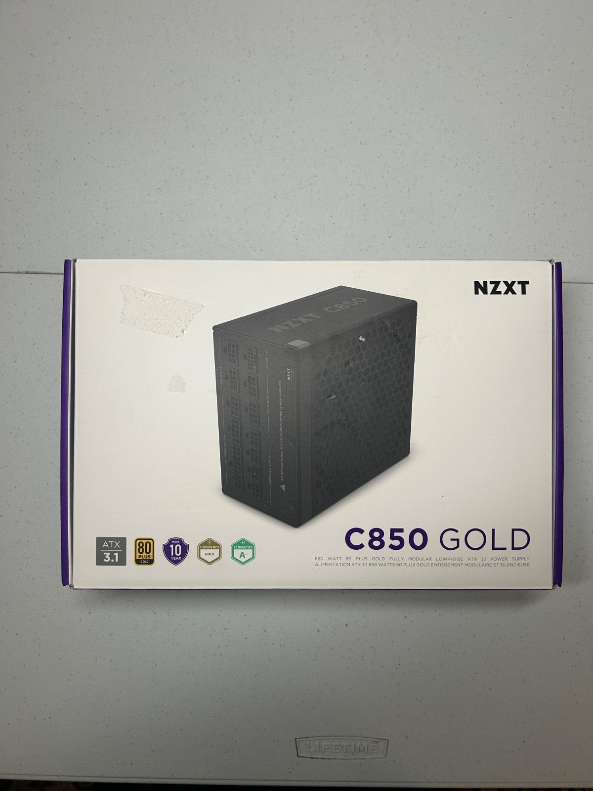 NZXT C850 Gold ATX 3.1 Fully Modular Low-Noise PC Gaming Power Supply Black