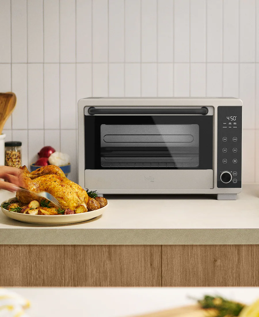 bella PRO - 6-Slice Air Fryer Toaster Oven (0.88 Cu. Ft.) - Oatmilk
