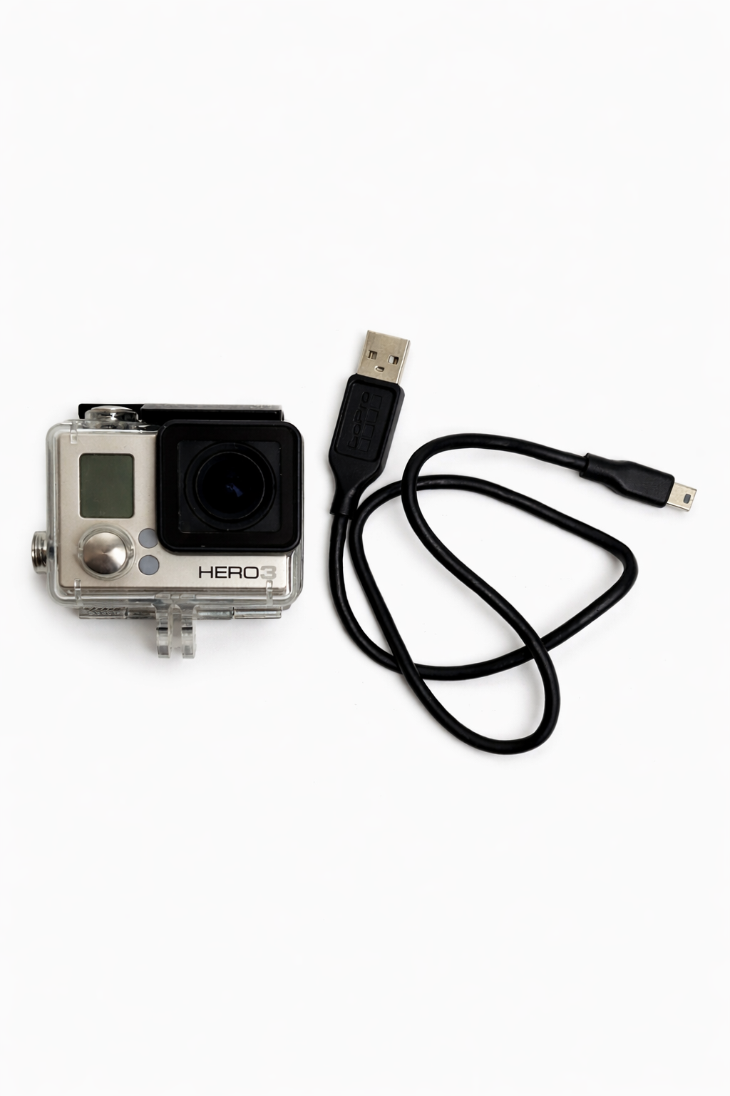 GoPro HERO 3 Action Camera w/ Waterproof Case & Charging Cable