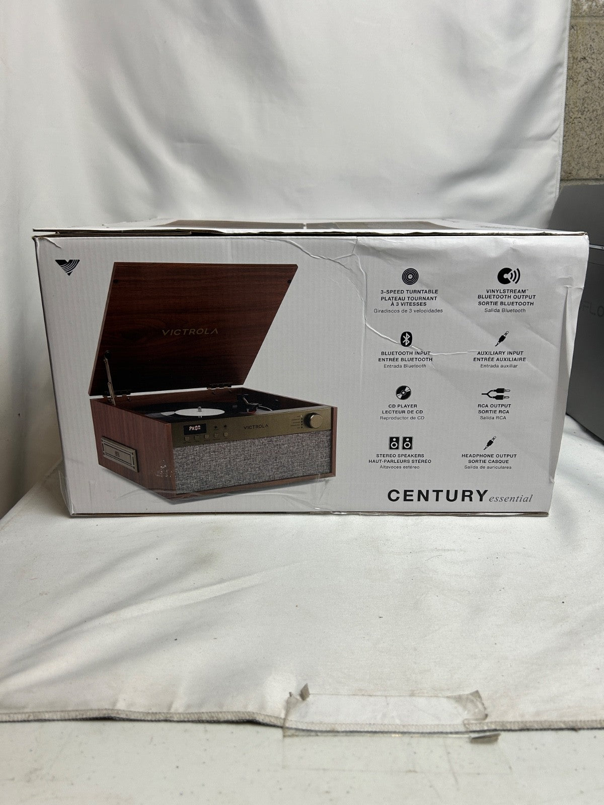 Victrola Century Essential 5-in-1 Vinyl Stream Bluetooth Music Center - Walnut