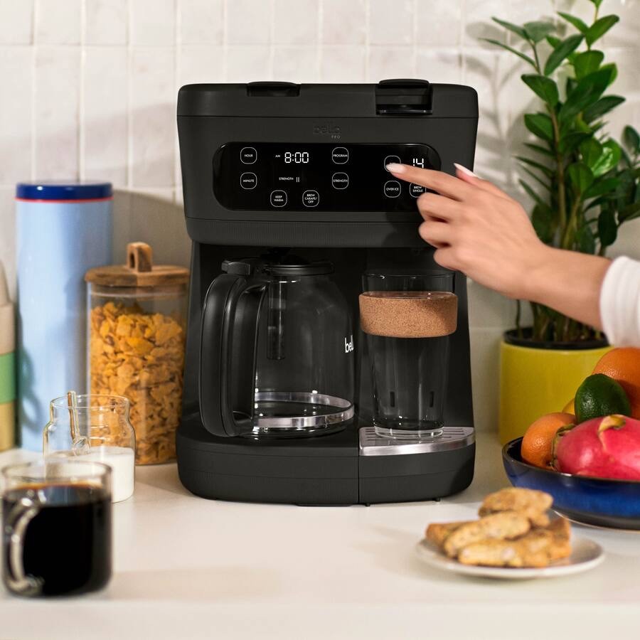 bella PRO - MultiBrew 12-Cup Drip & Single-Serve Coffee Maker - Black Stainless