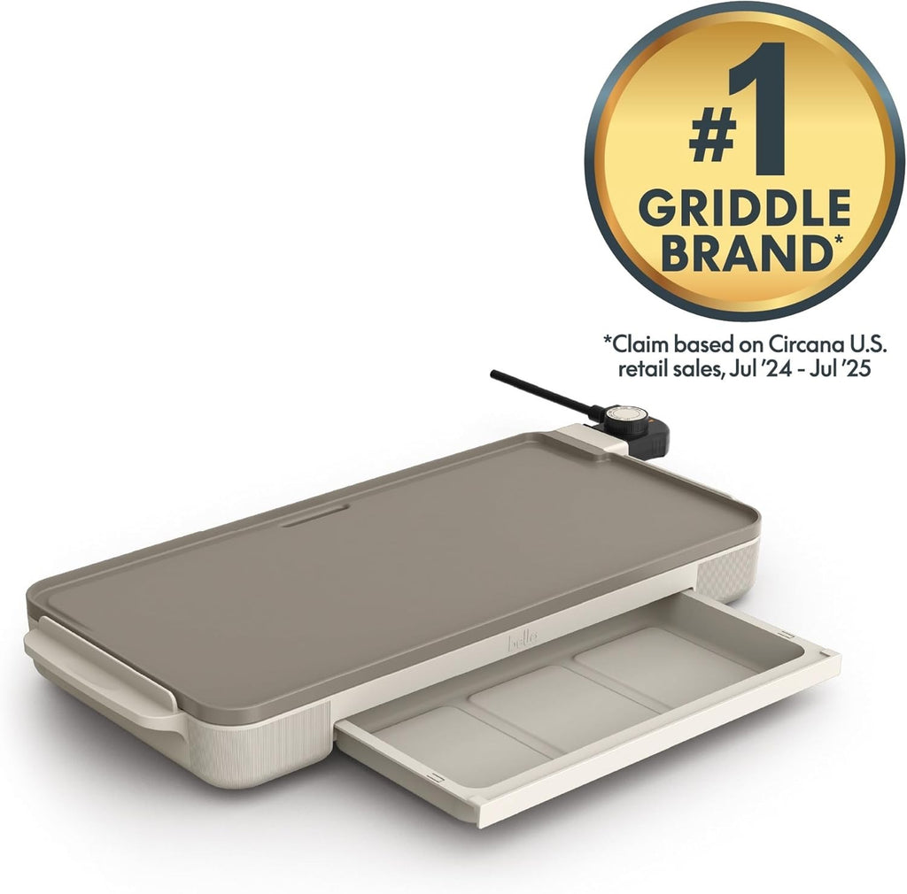 10" x 20" Electric Griddle with Warming Tray & Nonstick Ceramic Coating