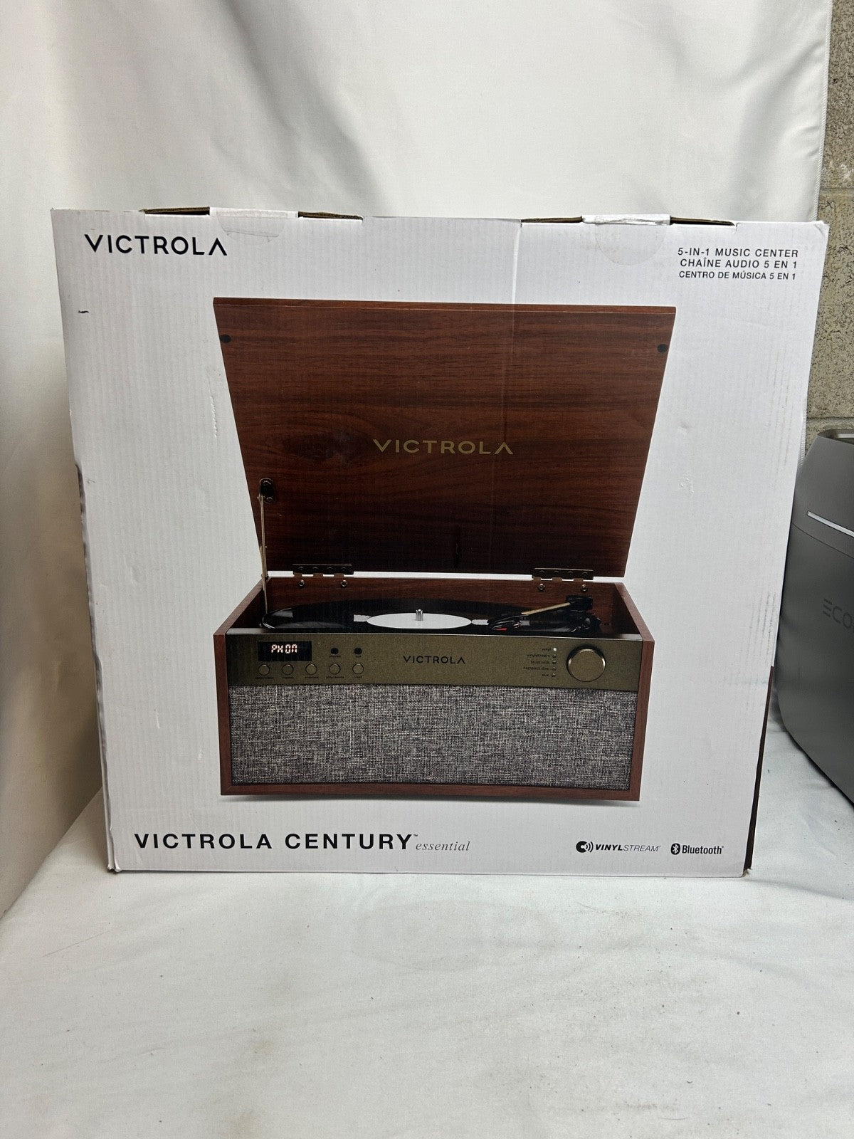 Victrola Century Essential 5-in-1 Vinyl Stream Bluetooth Music Center - Walnut