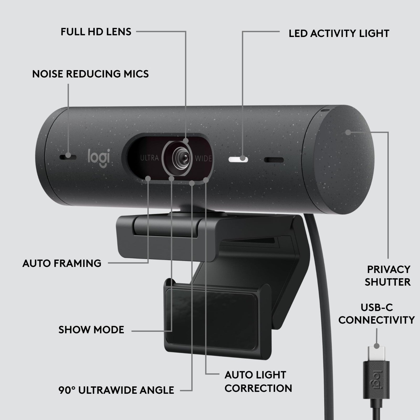 Logitech Brio 505 Full HD Webcam With HDR