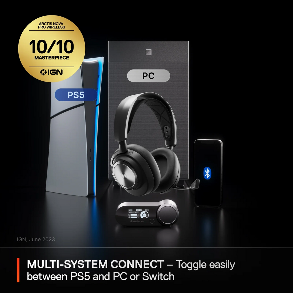 SteelSeries Arctis Nova Pro Wireless Over-Ear Gaming Headset for PlayStation/PC