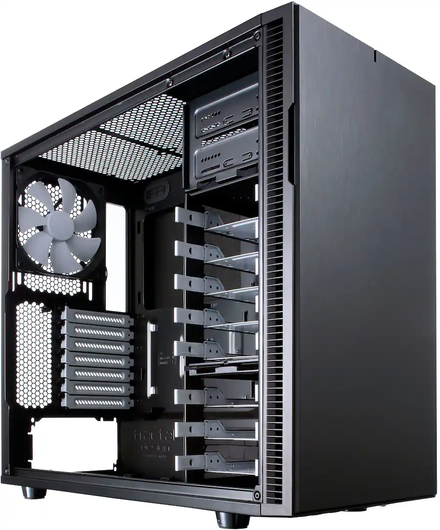 Fractal Design - Define R5 Black Silent ATX Mid-Tower PC Case - Black