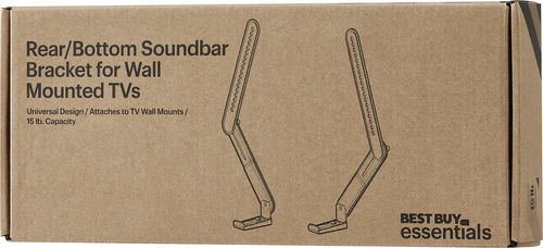 Best Buy essentials™ - Rear/Bottom Soundbar Wall Mount for Most 15 lb. Soundbars