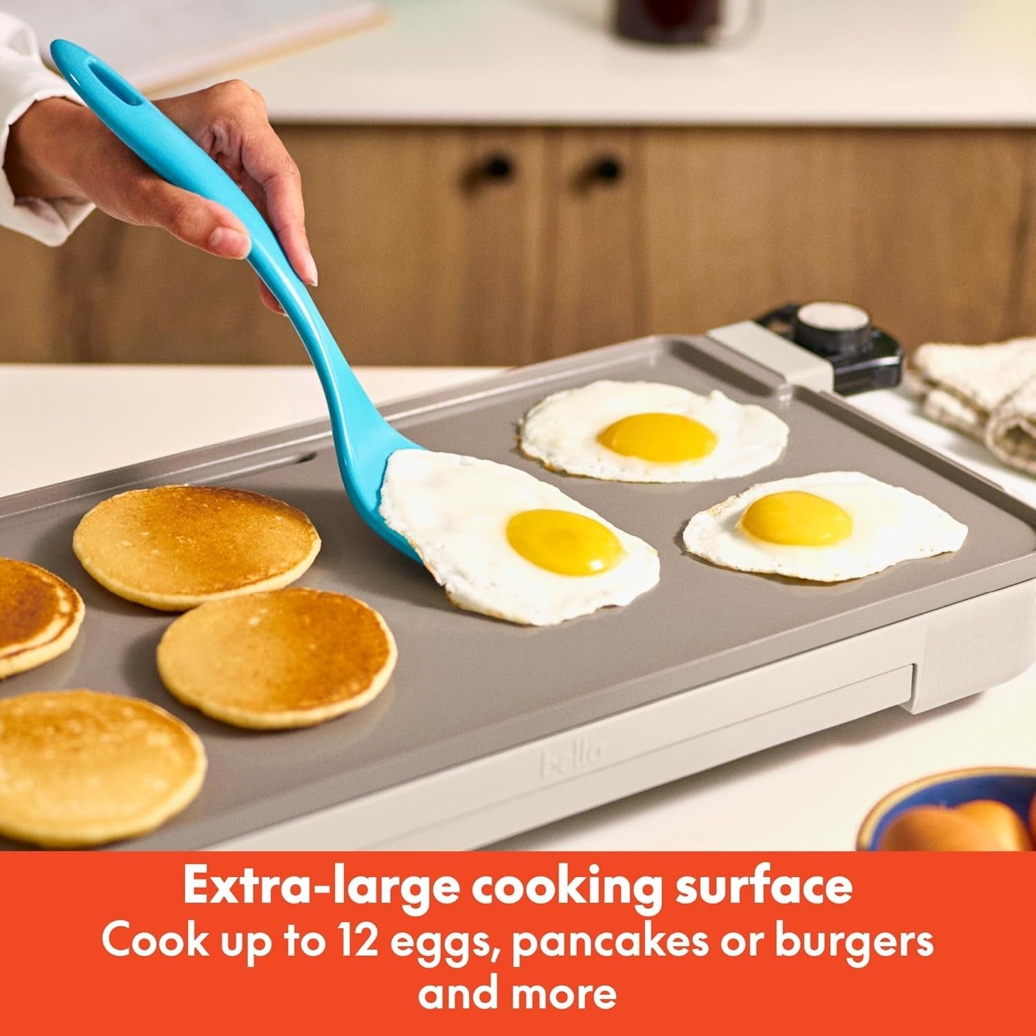 10" x 20" Electric Griddle with Warming Tray & Nonstick Ceramic Coating