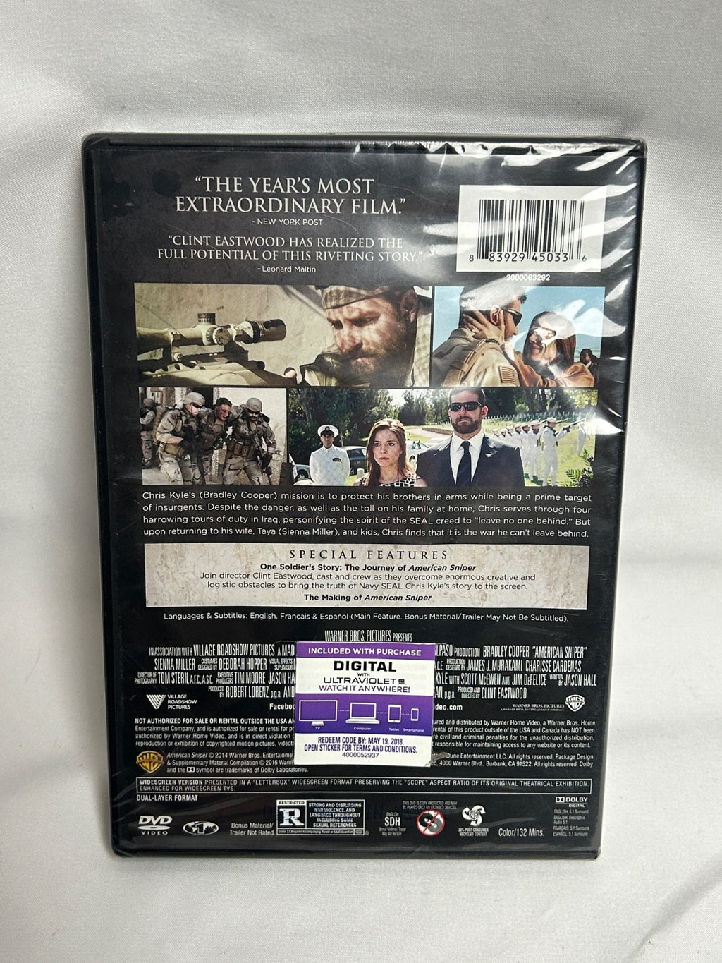 American Sniper (DVD) – Brand New & Factory Sealed – Clint Eastwood Film