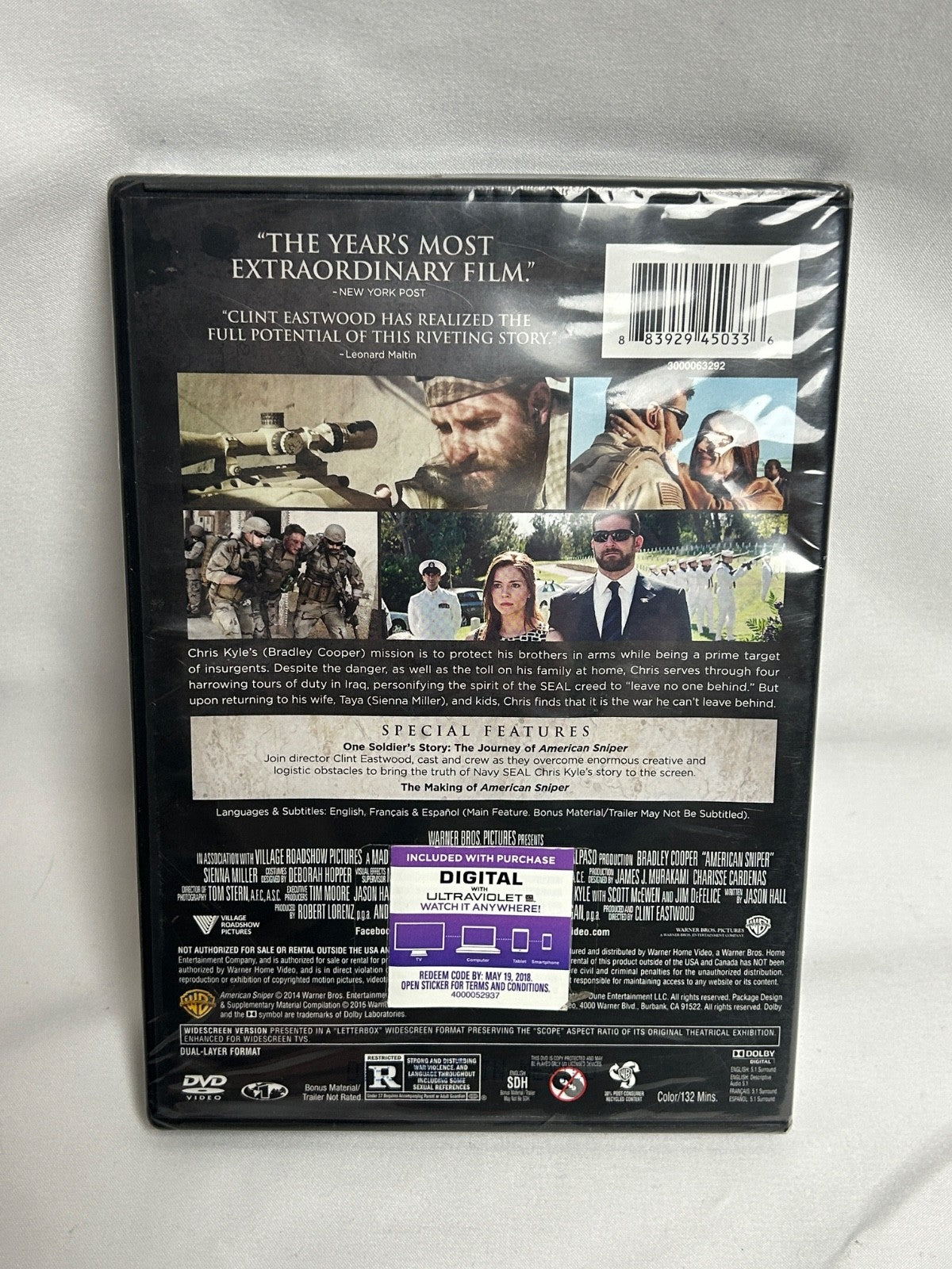 American Sniper (DVD) – Brand New & Factory Sealed – Clint Eastwood Film