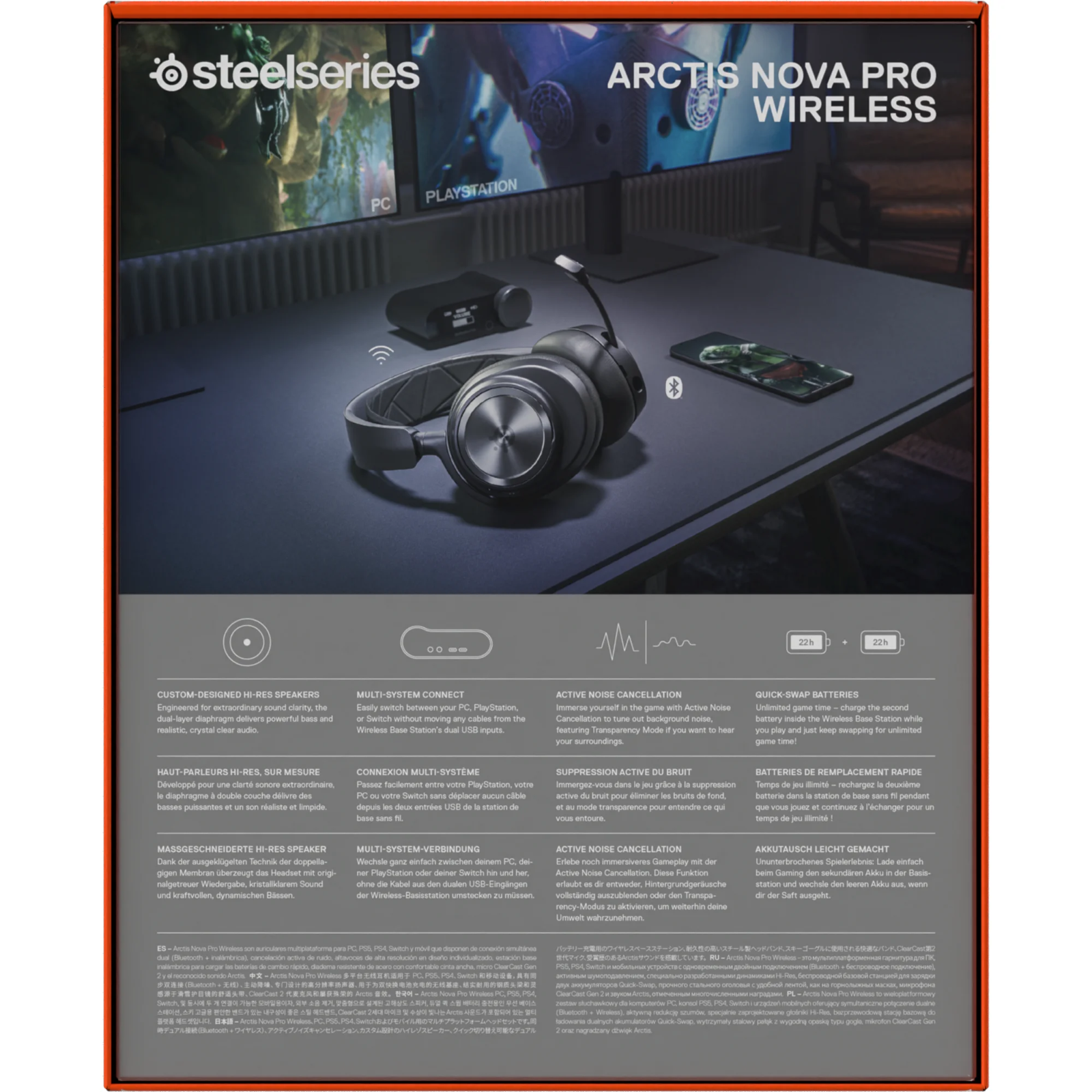 SteelSeries Arctis Nova Pro Wireless Over-Ear Gaming Headset for PlayStation/PC