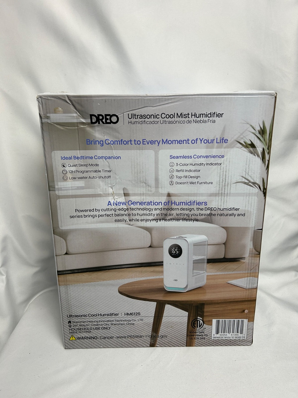 Dreo 1.3G Smart Cool Mist Humidifier w/ Oil Diffuser & Nightlight – White