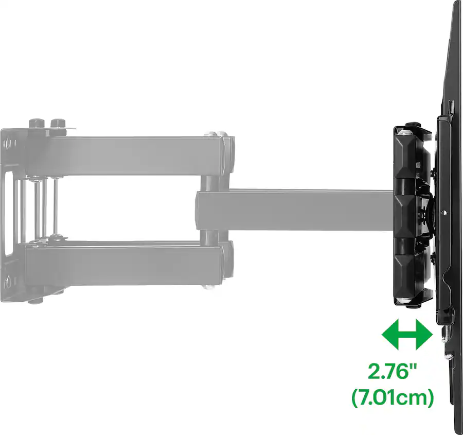 Best Buy essentials™ - Full Motion TV Wall Mount for 47–84" TVs - Black