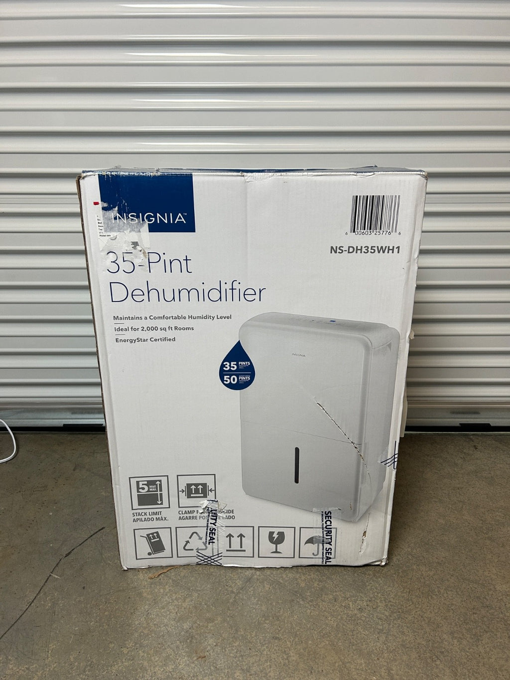 Insignia 35-Pint Dehumidifier (model NS-DH35WH1)