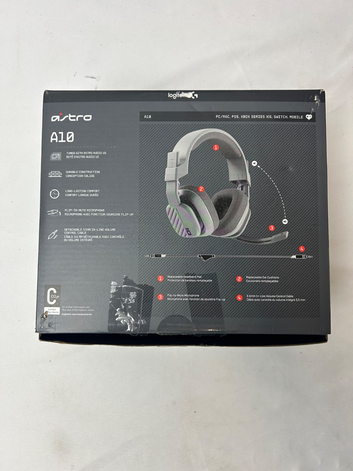 ASTRO A10 Gen 2 Wired Over-Ear Gaming Headset for Sony PS5/Microsoft Xbox Series
