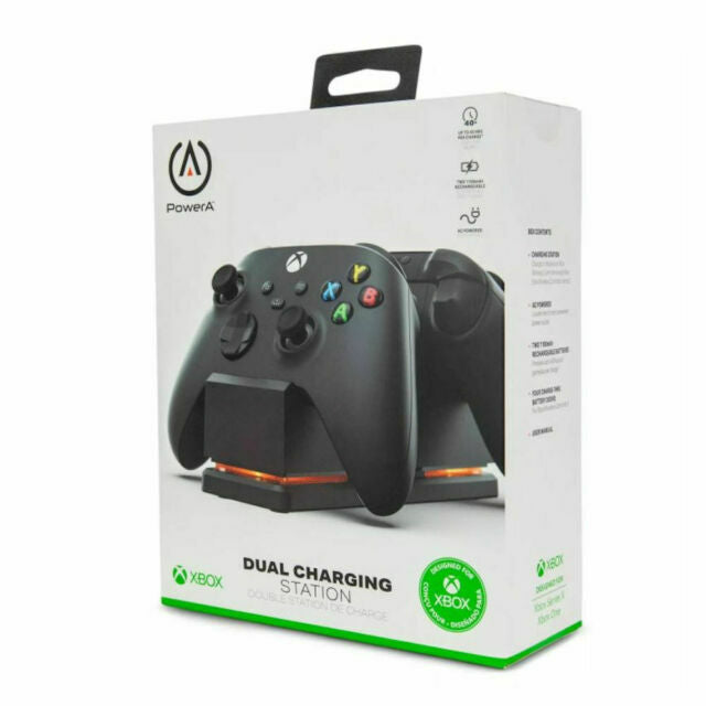 PowerA Dual Charging Station for Xbox Series X & One - Black Wireless Controller